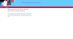 Desktop Screenshot of oeffnungszeiten.info