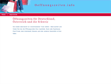 Tablet Screenshot of oeffnungszeiten.info